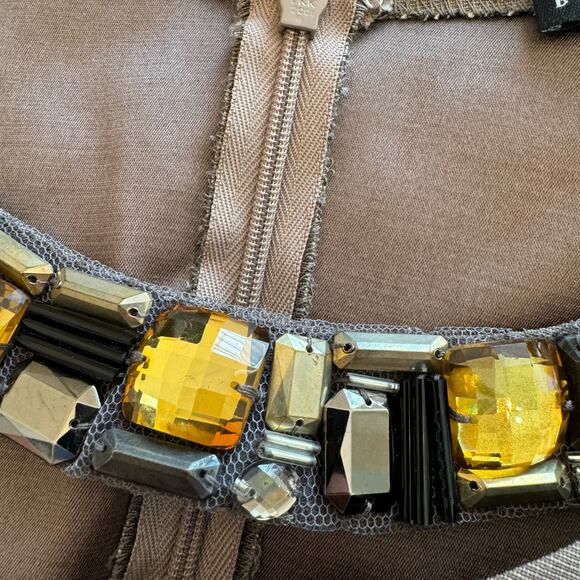 Maria Bianca Nero Jewel Neckline Sleeveless Sheath Dress Small NWOT - Picture 3 of 7